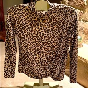 Jennifer Lopez leopard print knotted top